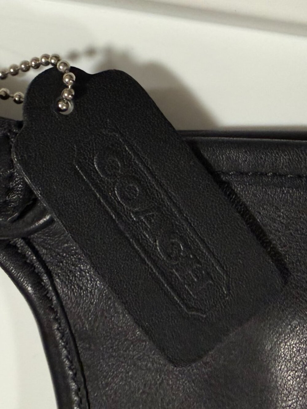 Vintage Coach Black Leather Slim Hippie Flap Saddle Purse Bag 9135 Boho - Picture 3 of 16